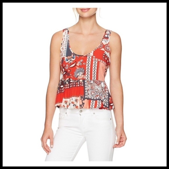 GUESS Bella Peplum Top - Picture 1 of 8